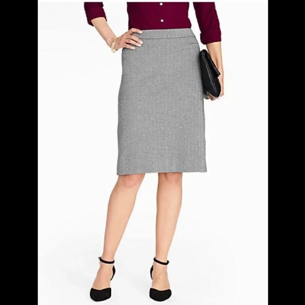 Talbots Herringbone Pencil Skirt